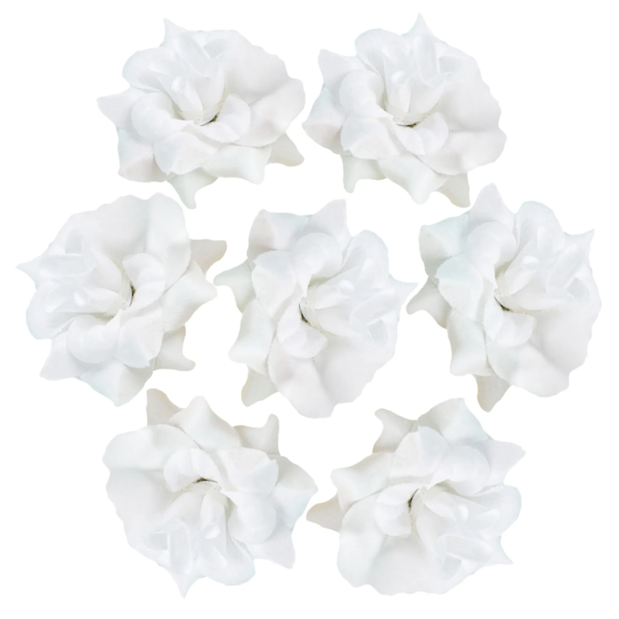 Small Silk Roses Flowers in Bulk Flocking Flowers 100 pcs for Hairpins Crafts