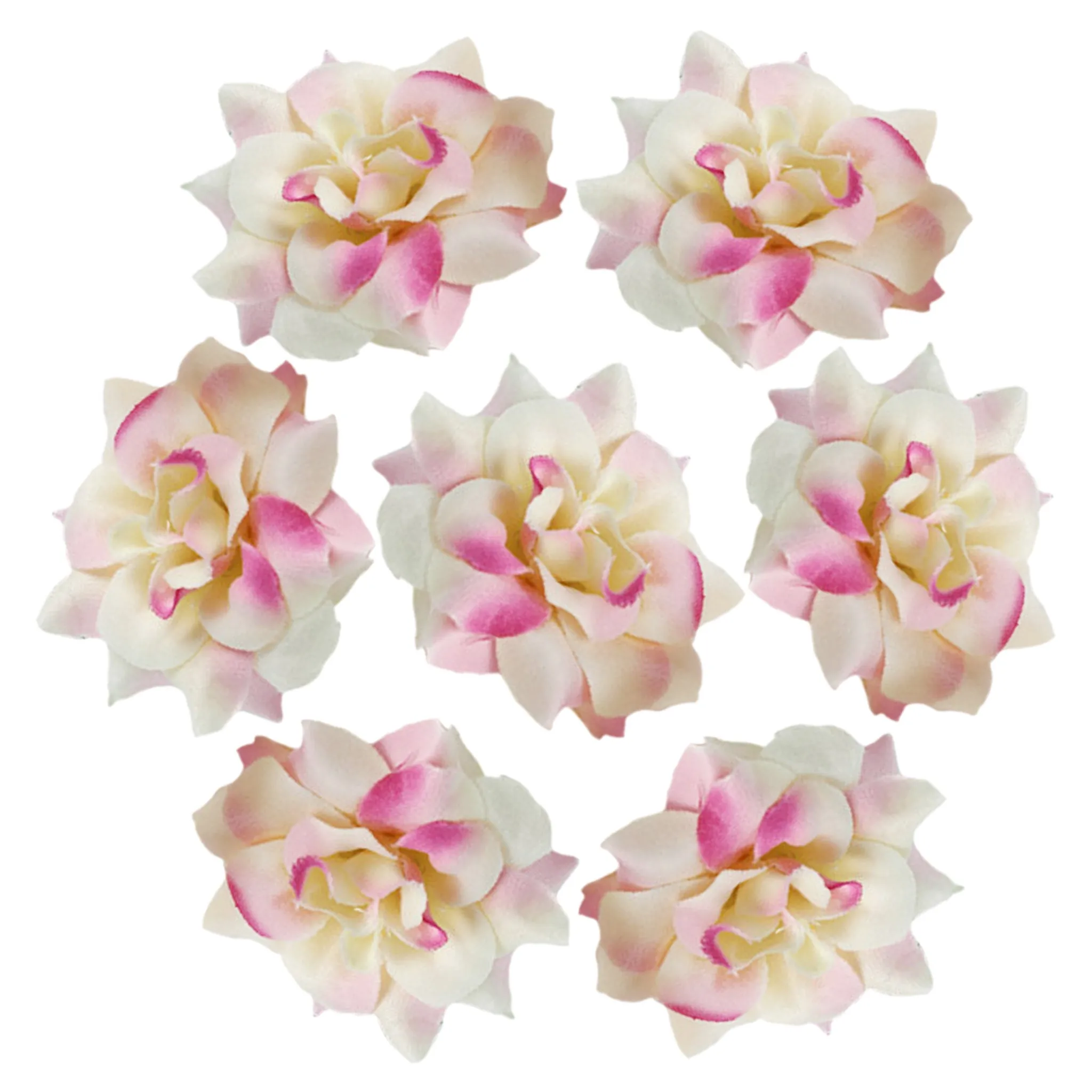 Small Silk Roses Flowers in Bulk Flocking Flowers 100 pcs for Hairpins Crafts