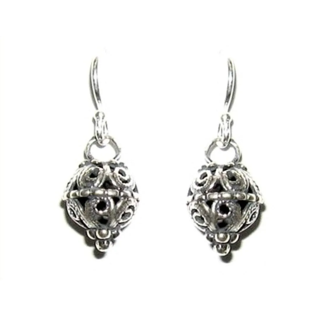 Sterling silver earrings, silver earring sterling,  Silver Filigree earrings. Ethnic silver jewelry