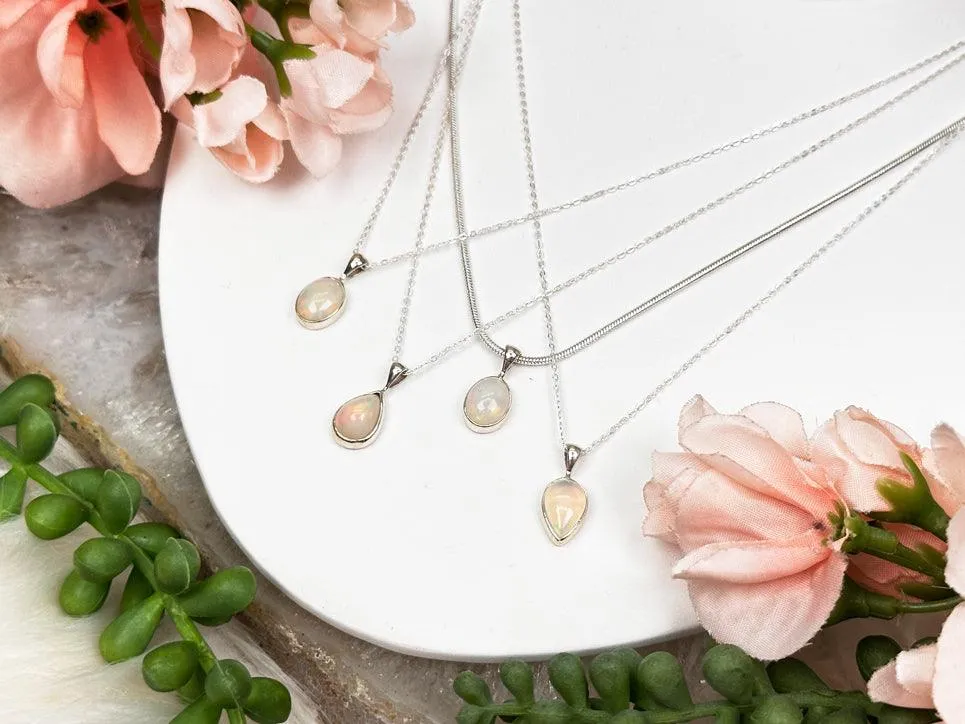 Sterling Silver Opal Necklaces