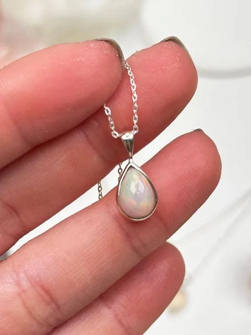 Sterling Silver Opal Necklaces