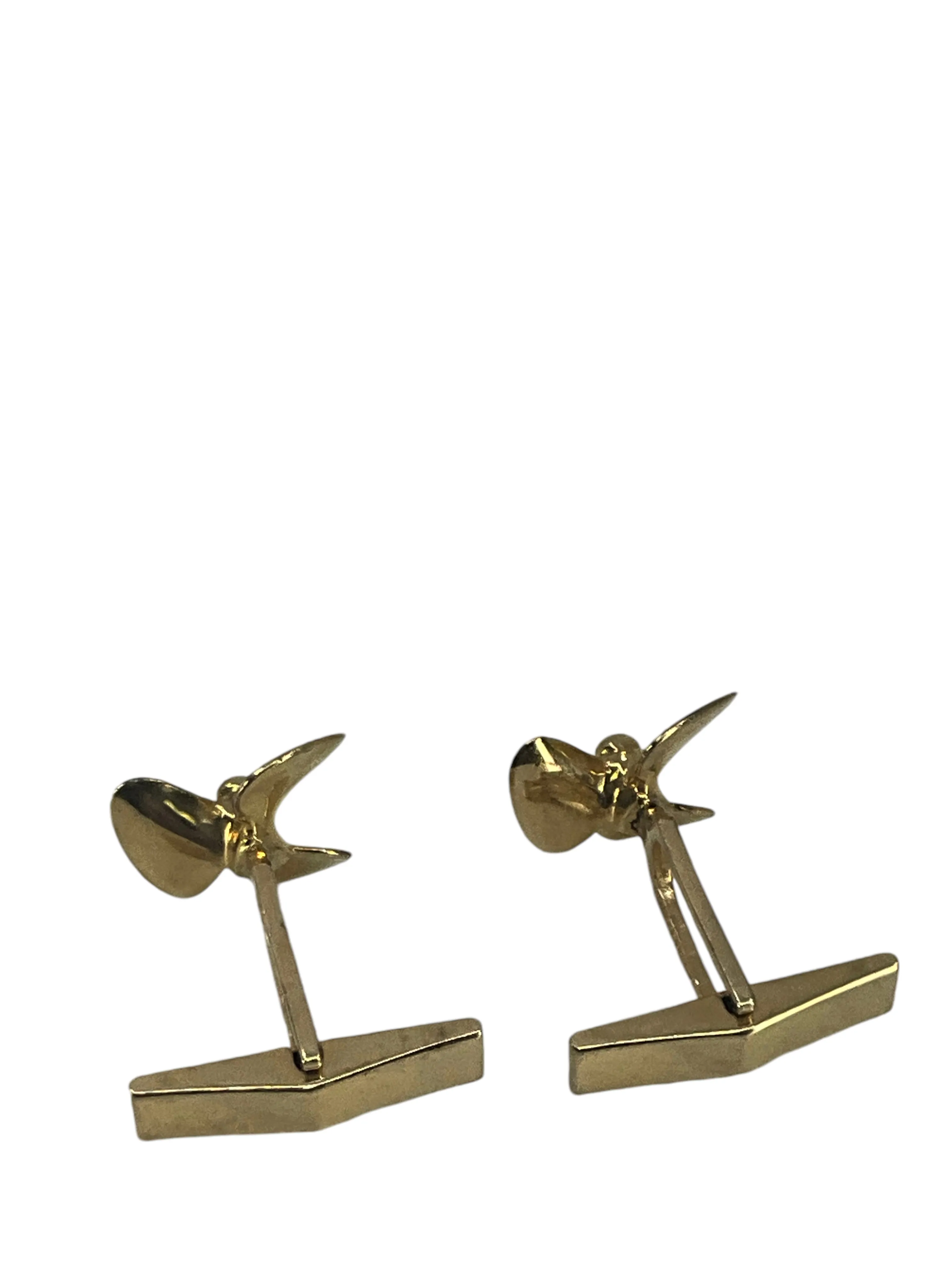 Tiffany & Co. 14k Yellow Gold Propeller Cuff Links