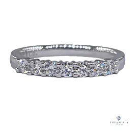 TIFFANY & Co Authentic Embrace with a Half Circle of 7 Diamonds Forever Platinum Ring Pt950