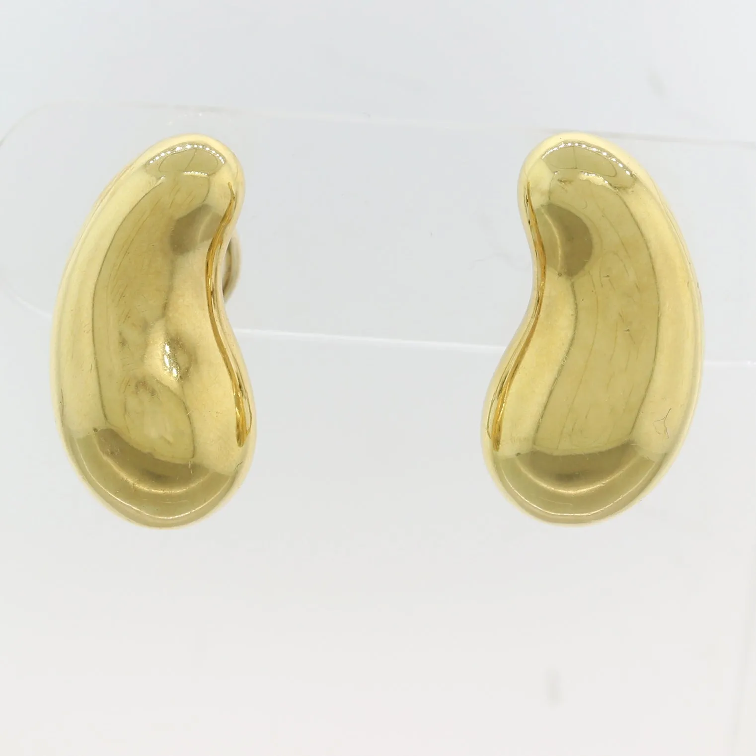 Tiffany & Co. Elsa Peretti 18k Yellow Gold Extra Large Bean Clip-On Earrings