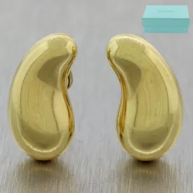 Tiffany & Co. Elsa Peretti 18k Yellow Gold Extra Large Bean Clip-On Earrings