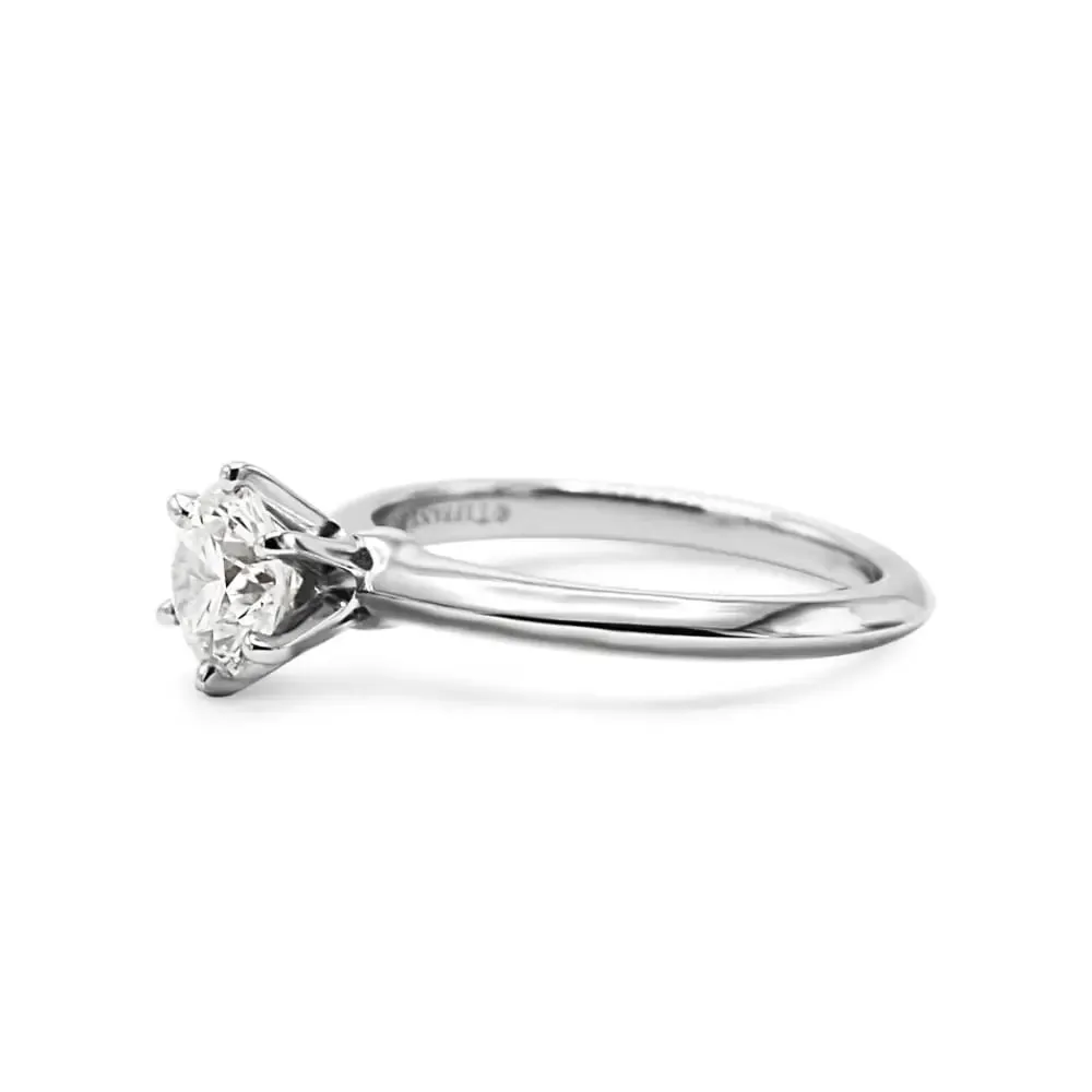 Tiffany & Co. Platinum Solitaire 0.90ct Diamond Ring