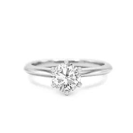 Tiffany & Co. Platinum Solitaire 0.90ct Diamond Ring