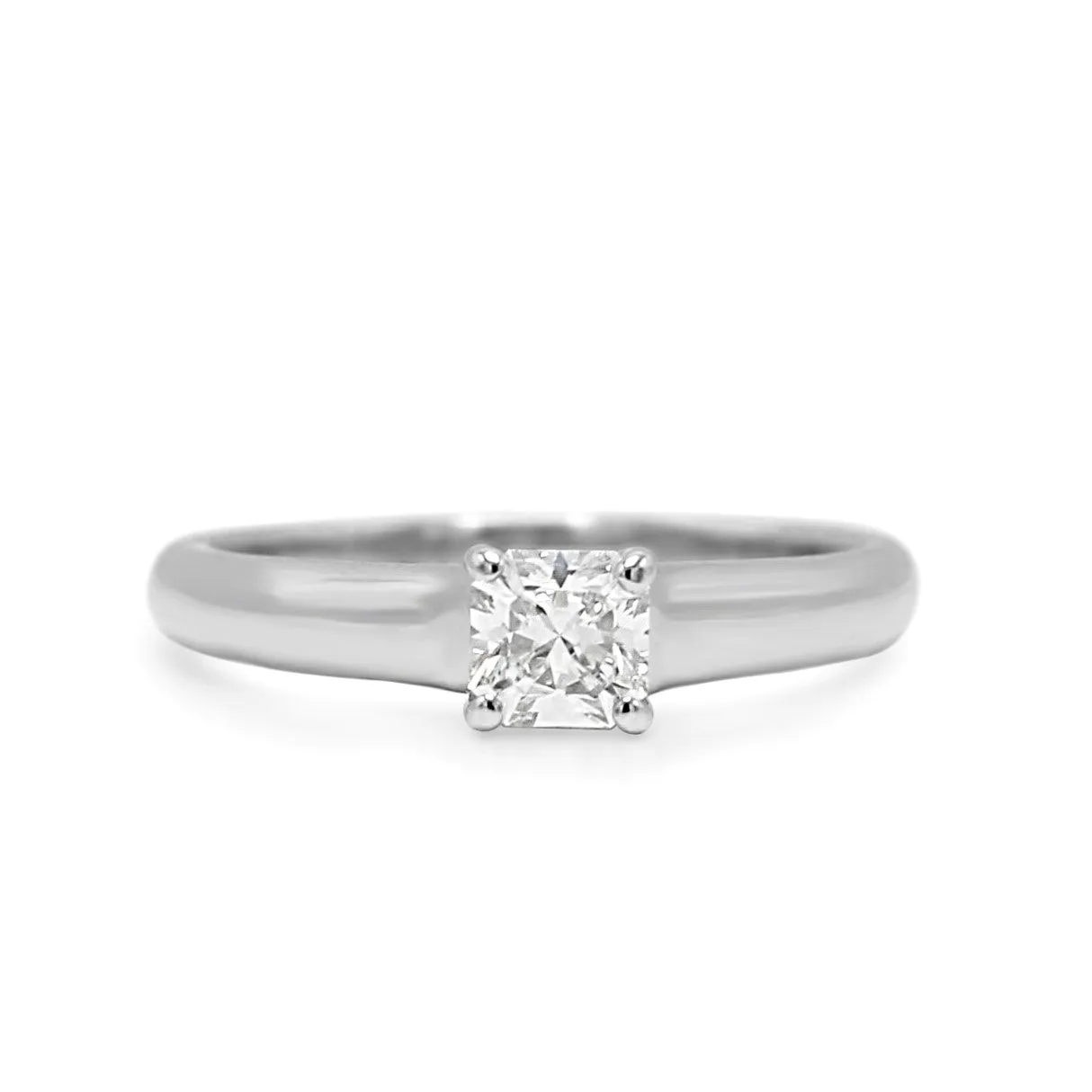 Tiffany Certificated Lucida Cut Solitaire Diamond Ring