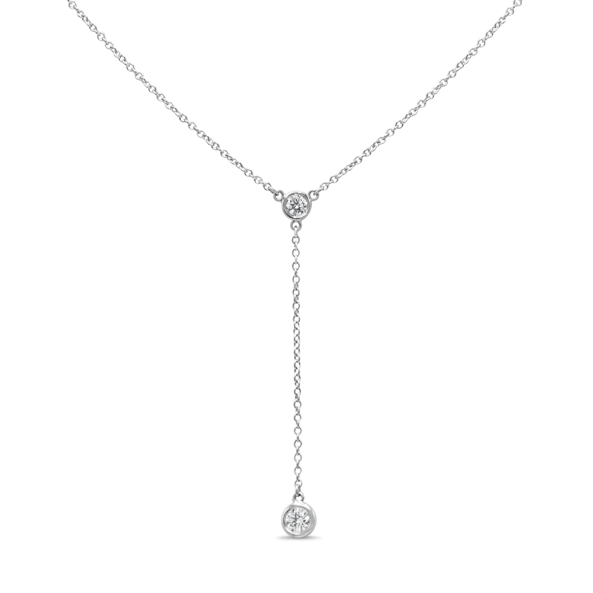 Tiffany Elsa Perretti Diamonds By The Yard Necklace - Platinum