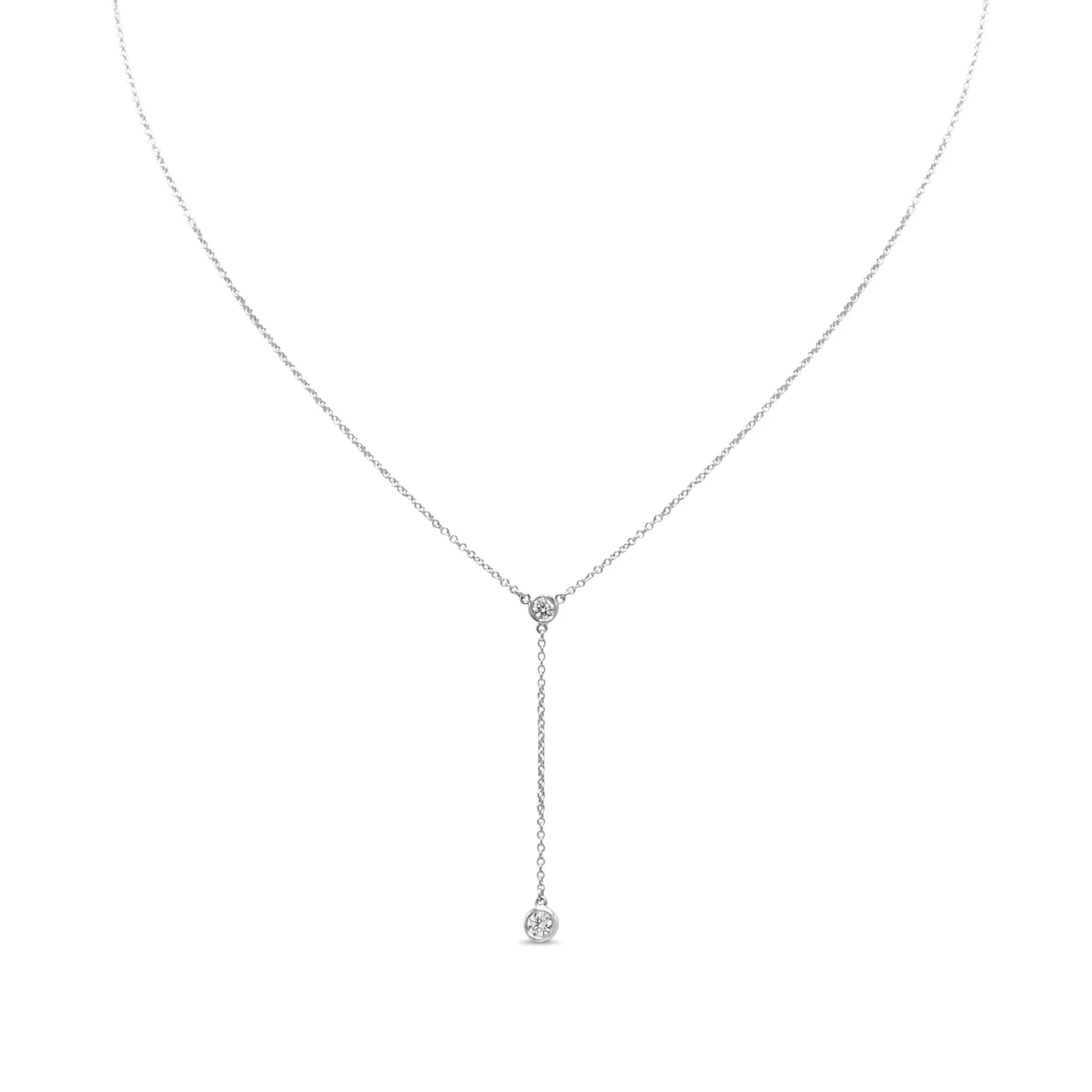 Tiffany Elsa Perretti Diamonds By The Yard Necklace - Platinum