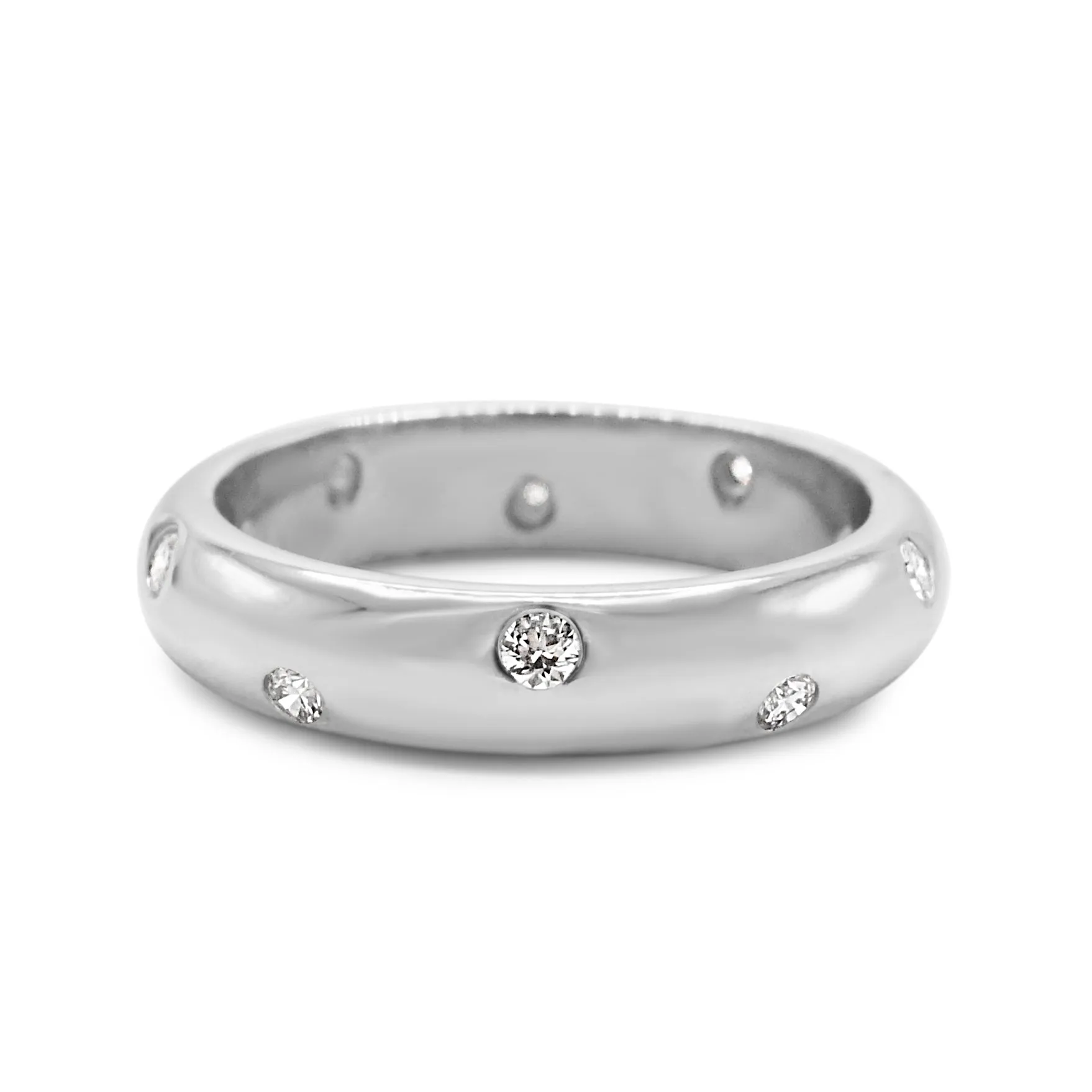 Tiffany Etoile Diamond Band Ring 4mm - Platinum