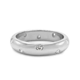 Tiffany Etoile Diamond Band Ring 4mm - Platinum