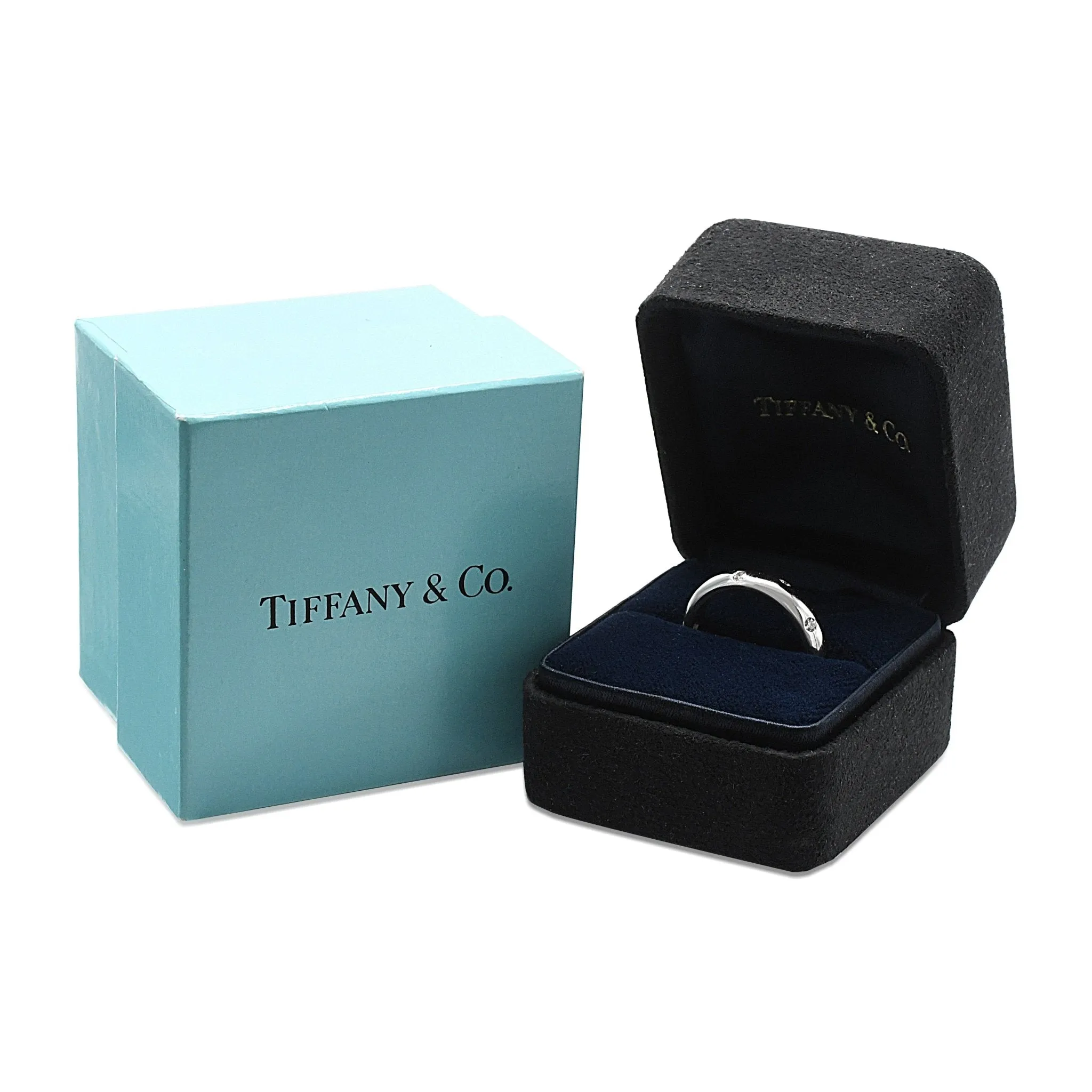 Tiffany Etoile Diamond Band Ring 4mm - Platinum