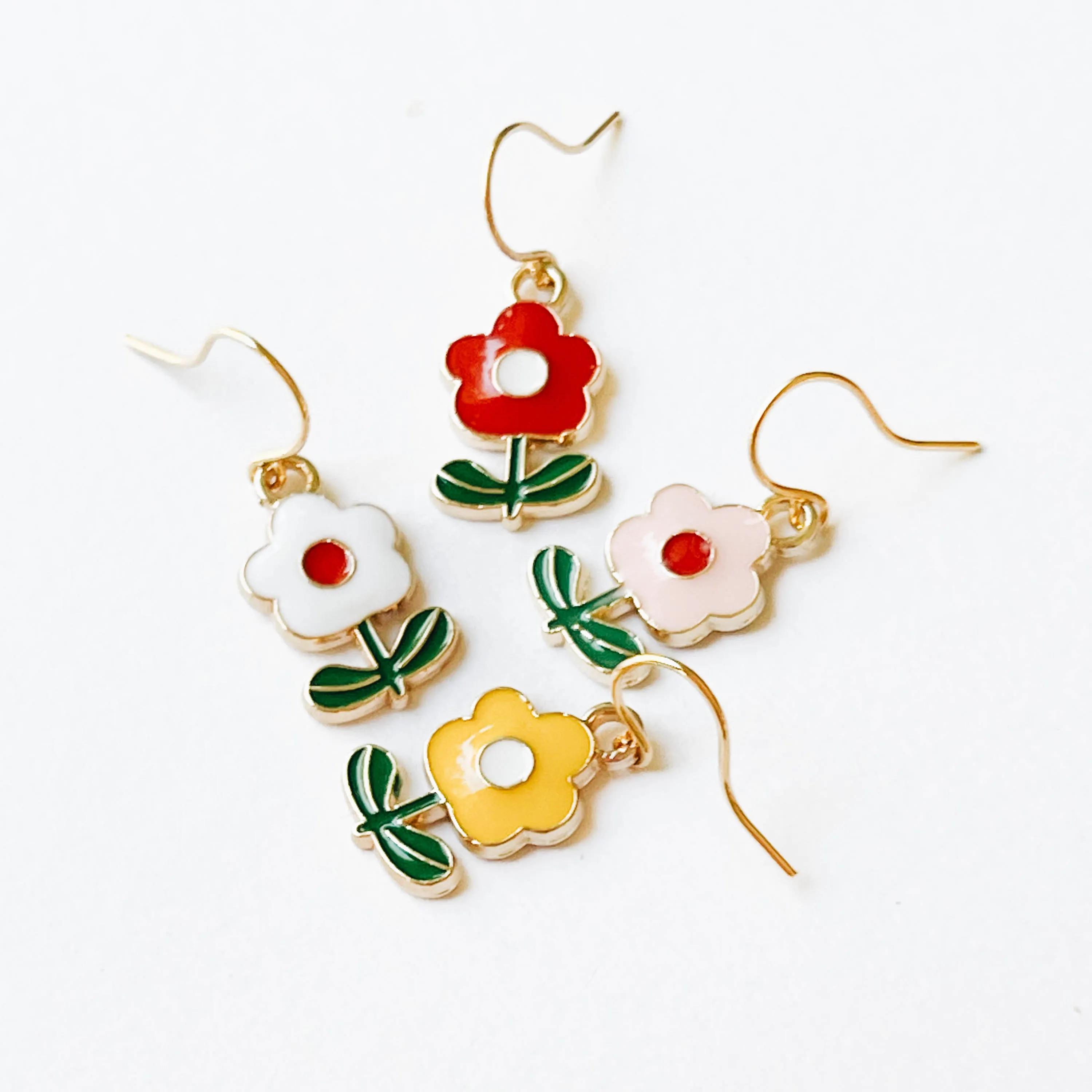 Tiny Cute Flower Earrings For Kids