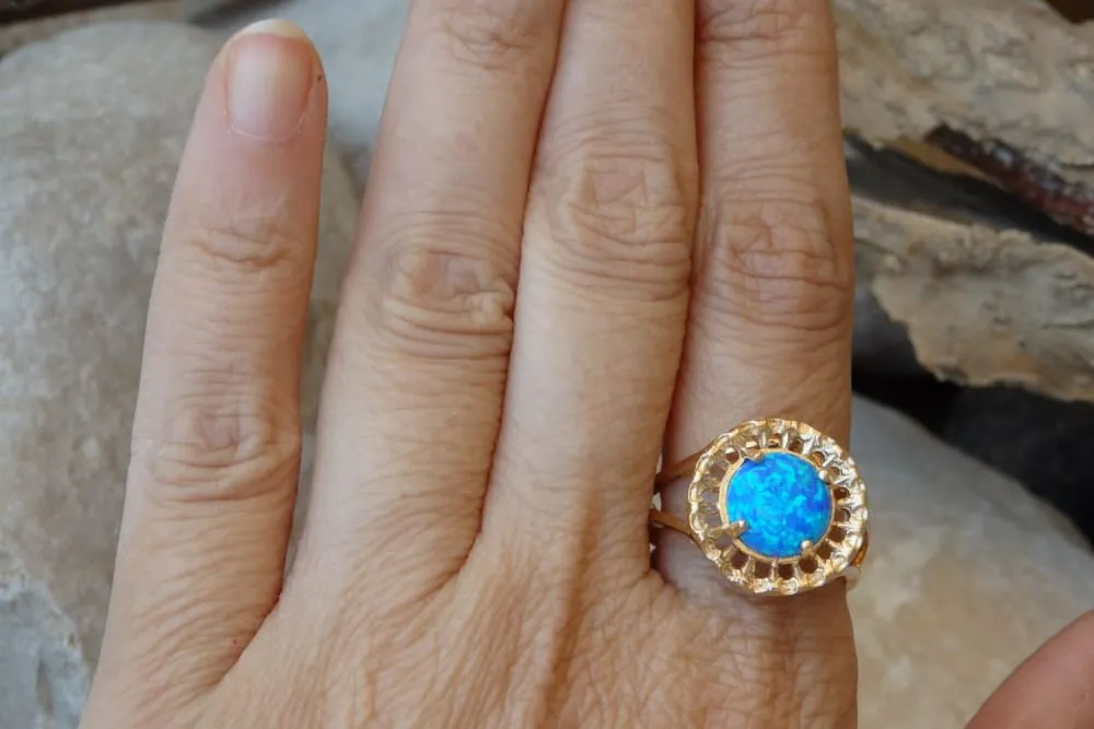 Turquoise opal  ring