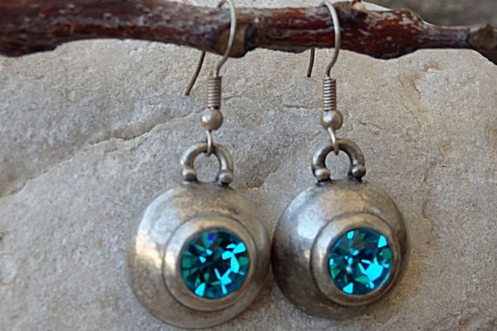 Turquoise Rebeka Rhinestone Earrings