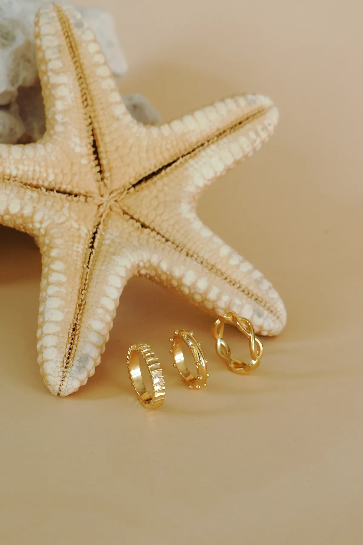 Waves ring gold plated