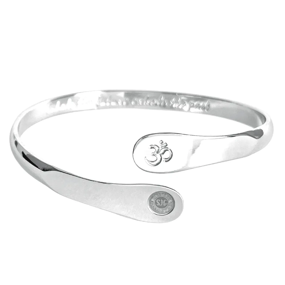 Yoga Bracelets, Om Bracelets, Engraved Bracelets Inhale the future exhale the past- The Om Symbol