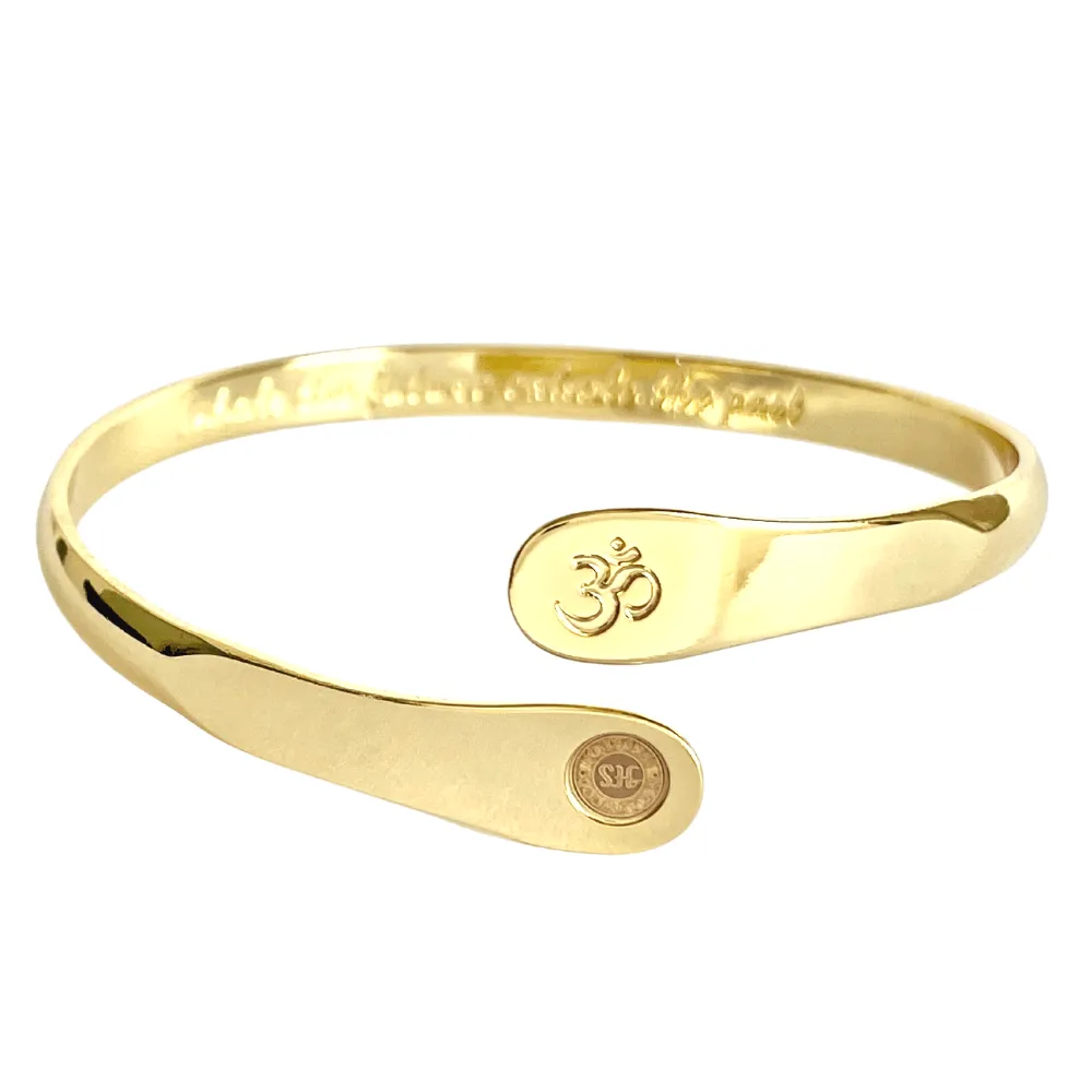 Yoga Bracelets, Om Bracelets, Engraved Bracelets Inhale the future exhale the past- The Om Symbol