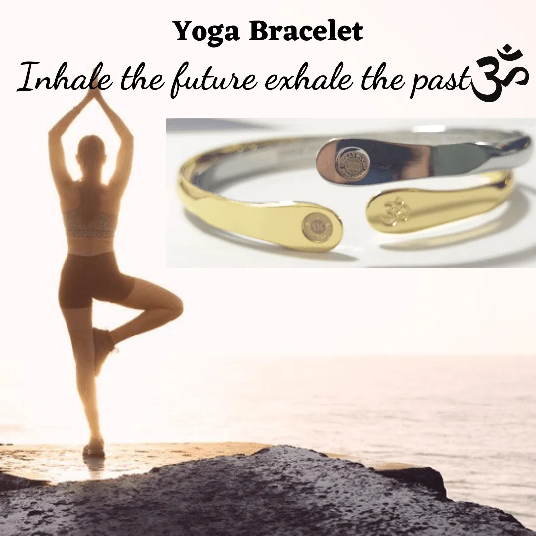 Yoga Bracelets, Om Bracelets, Engraved Bracelets Inhale the future exhale the past- The Om Symbol